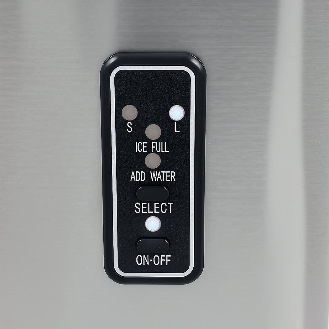Spector Portable Ice Maker 12kg Countertop Bullet Ice Machine Silver