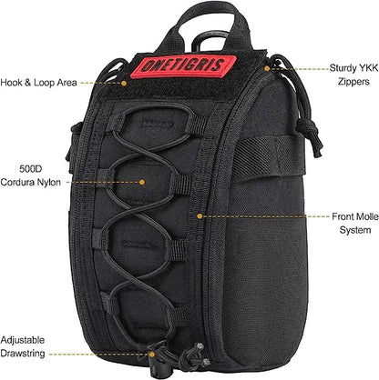 Water-resistant 500D nylon construction with UTX snap-buttons and YKK zippers