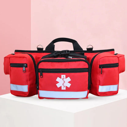 Contents include plasters, conforming bandages, dressings, burn gel, eye wash and CPR shield