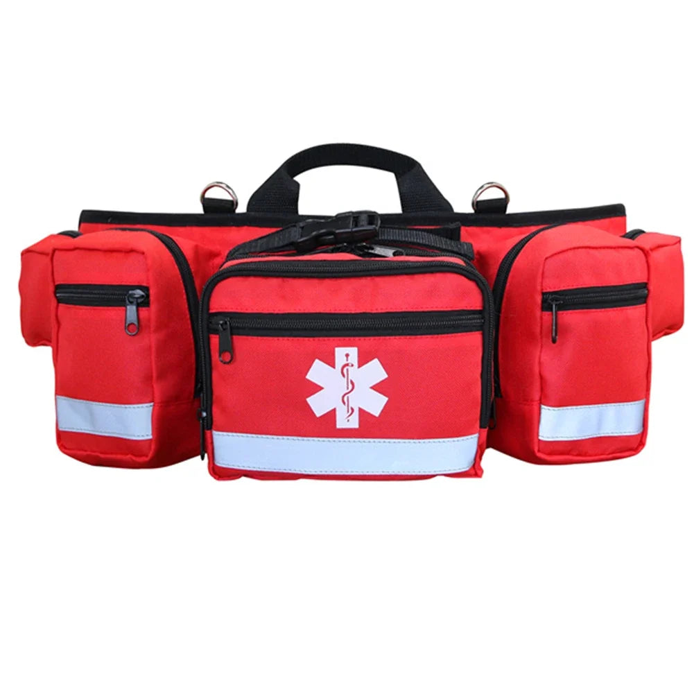 Adjustable buckle waist strap and breathable back panel for comfort during extended wear