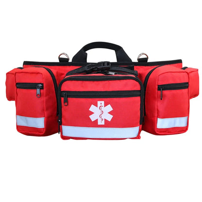 Adjustable buckle waist strap and breathable back panel for comfort during extended wear