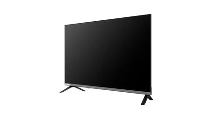 Flat screen LED TV with slim bezels on stand, featured at Stacks Warehouse online bargain store