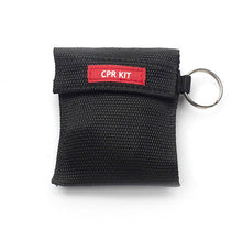 SURVIVAL Mini CPR Kit with disposable one-way valve resuscitation shield, nitrile gloves and skin cleaning wipe