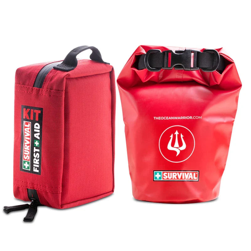 Survival Ocean Warrior First Aid Kit, floating marine kit with 19 essential first aid items