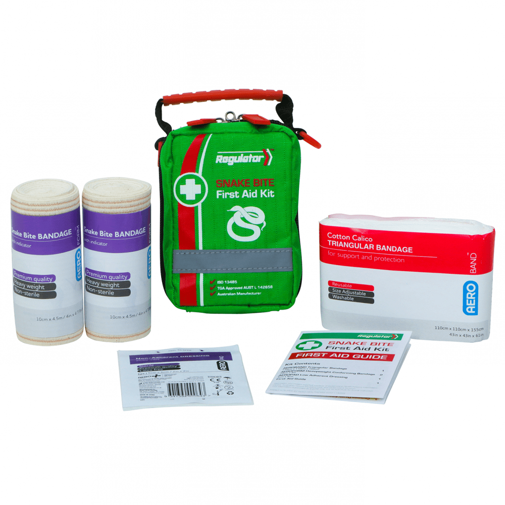 Compact REGULATOR Snake Bite Kit, 8 x 7 x 12 cm case for lightweight carry in packs and vehicles