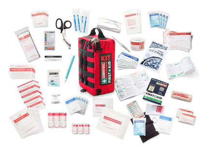 Workplace first aid kit with colour-coded numbered compartments for fast restocking
