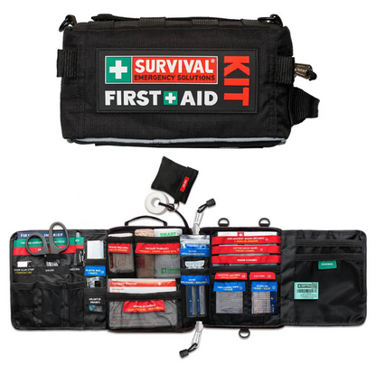 SURVIVAL Vehicle First Aid Kit in water resistant 600D coated Oxford polyester with MOLLE system