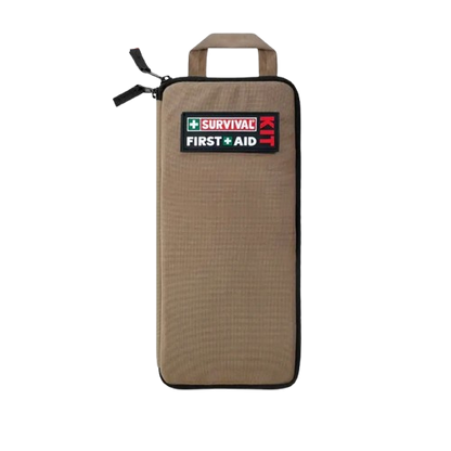 SURVIVAL Slimline First Aid KIT, an ultra compact trauma kit with a 4 cm thick profile