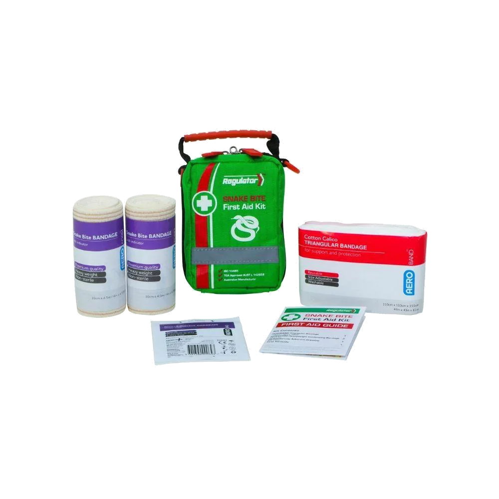 Aero Healthcare REGULATOR Snake Bite First Aid Kit in a reinforced belt-mountable fabric bag