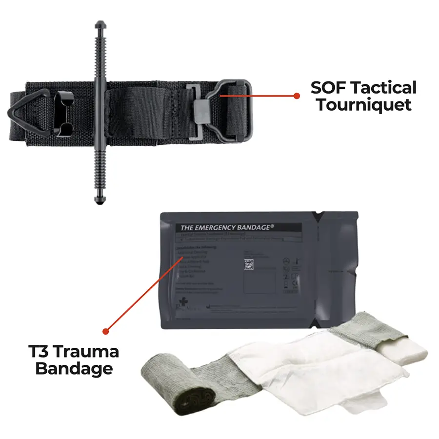 T3 Tactical Trauma Bandage, a multi use pressure bandage for major wounds